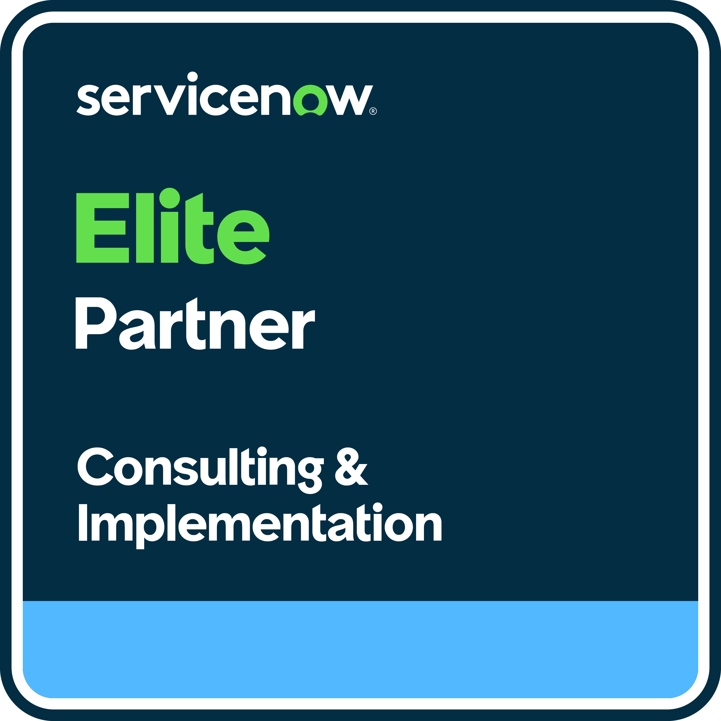ServiceNow Elite Partner — Consulting & Implementation badge