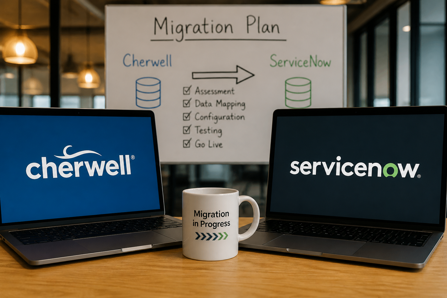 From legacy to leadership — Cherwell to ServiceNow whitepaper cover