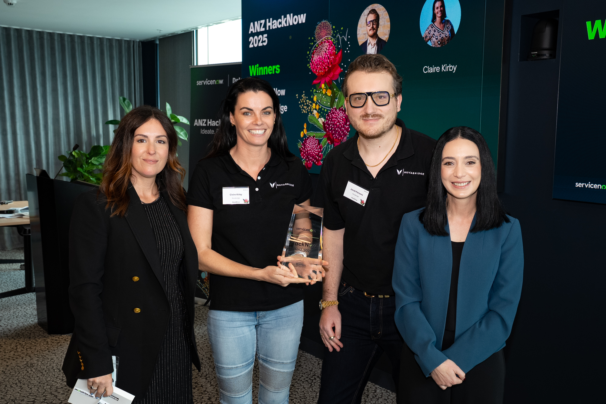 Novabridge team celebrating APJ award